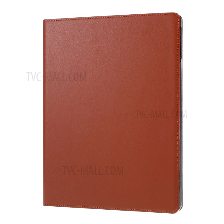 DOORMOON Genuine Leather Stand Tablet Cover with Pen Slot for iPad Pro 12.9-inch (2020)/(2018) - Brown-2