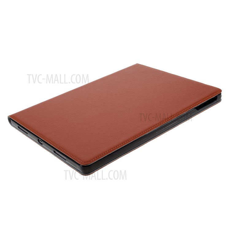 DOORMOON Genuine Leather Stand Tablet Cover with Pen Slot for iPad Pro 12.9-inch (2020)/(2018) - Brown-4