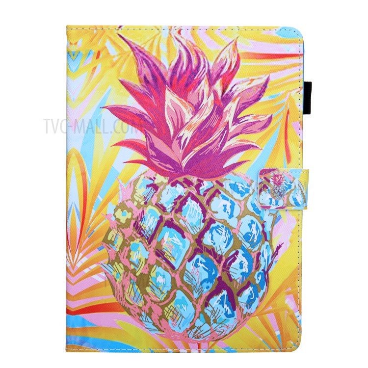 Pattern Printing Leather Card Holder Tablet Case for iPad Mini (2019) 7.9 inch/Mini 4/Mini 3/Mini 2/Mini - Pineapple-2