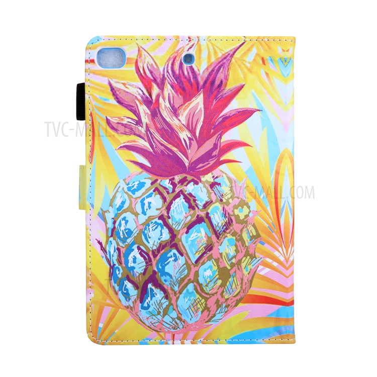 Pattern Printing Leather Card Holder Tablet Case for iPad Mini (2019) 7.9 inch/Mini 4/Mini 3/Mini 2/Mini - Pineapple-3