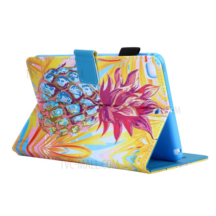 Pattern Printing Leather Card Holder Tablet Case for iPad Mini (2019) 7.9 inch/Mini 4/Mini 3/Mini 2/Mini - Pineapple-4