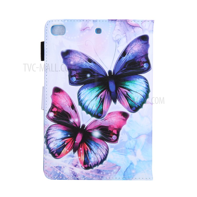 Pattern Printing Leather Card Holder Tablet Case for iPad Mini (2019) 7.9 inch/Mini 4/Mini 3/Mini 2/Mini - Butterfly-3
