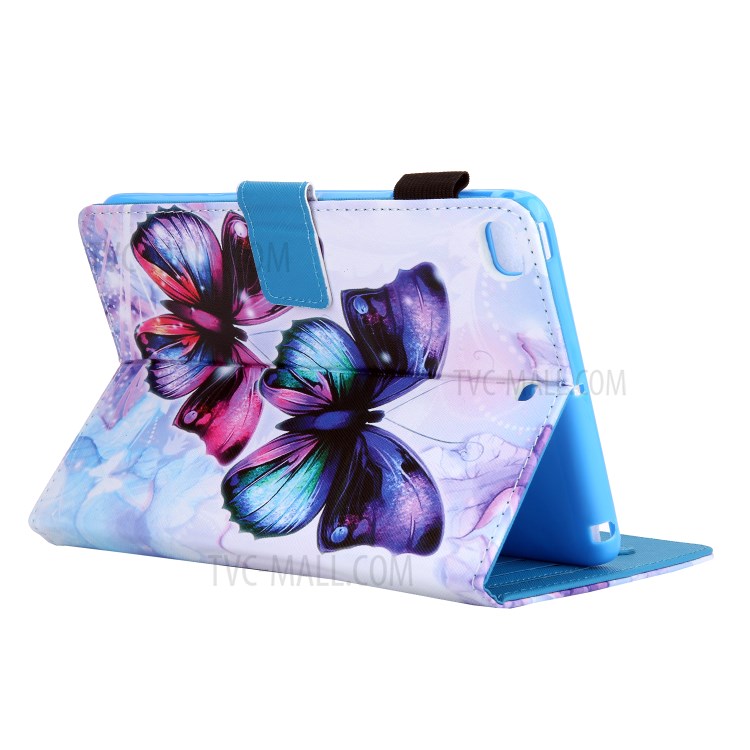 Pattern Printing Leather Card Holder Tablet Case for iPad Mini (2019) 7.9 inch/Mini 4/Mini 3/Mini 2/Mini - Butterfly-4