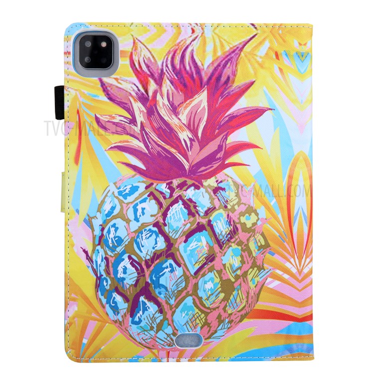 Pattern Printing Leather Card Holder Tablet Shell for iPad Pro 11-inch (2020)/(2018) - Pineapple-3