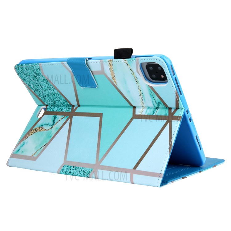 Pattern Printing Leather Card Holder Tablet Shell for iPad Pro 11-inch (2020)/(2018) - Stone Grain-4