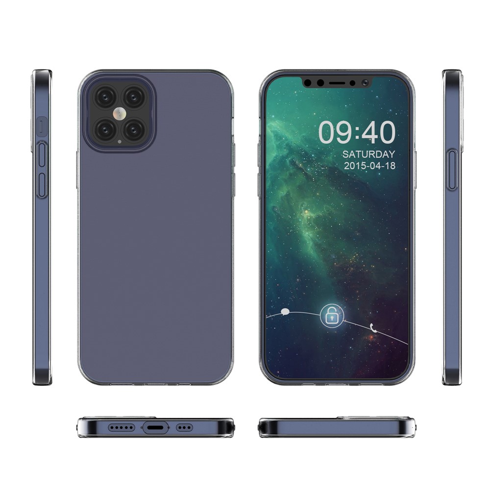 Caixa de Telefone Suave e Clara Para Iphone 12 Pro 6,1 Polegadas