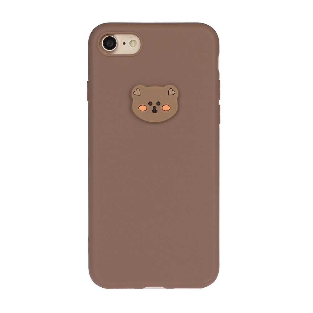 Animal Doll Coated TPU Phone Case for iPhone 7/8/SE (2020) - Bear Head-1