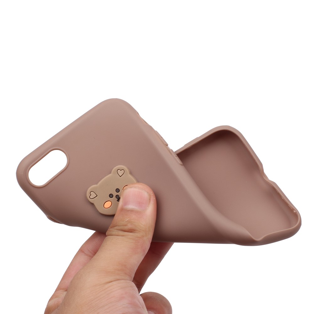 Animal Doll Coated TPU Phone Case for iPhone 7/8/SE (2020) - Bear Head-4
