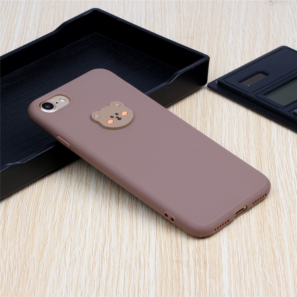 Animal Doll Coated TPU Phone Case for iPhone 7/8/SE (2020) - Bear Head-5