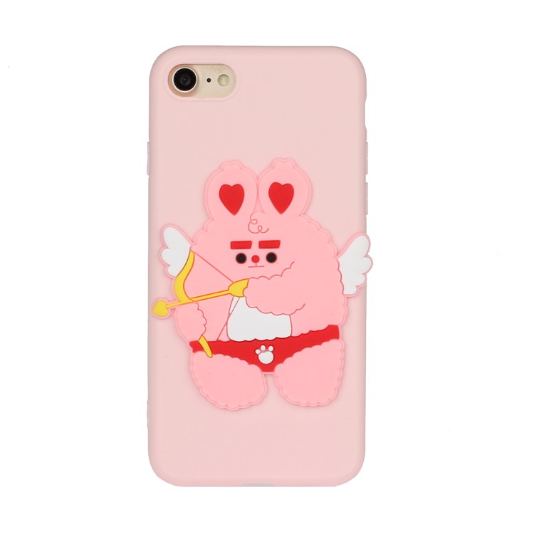 Animal Doll Coated TPU Phone Case for iPhone 7/8/SE (2020) - Cupid-1