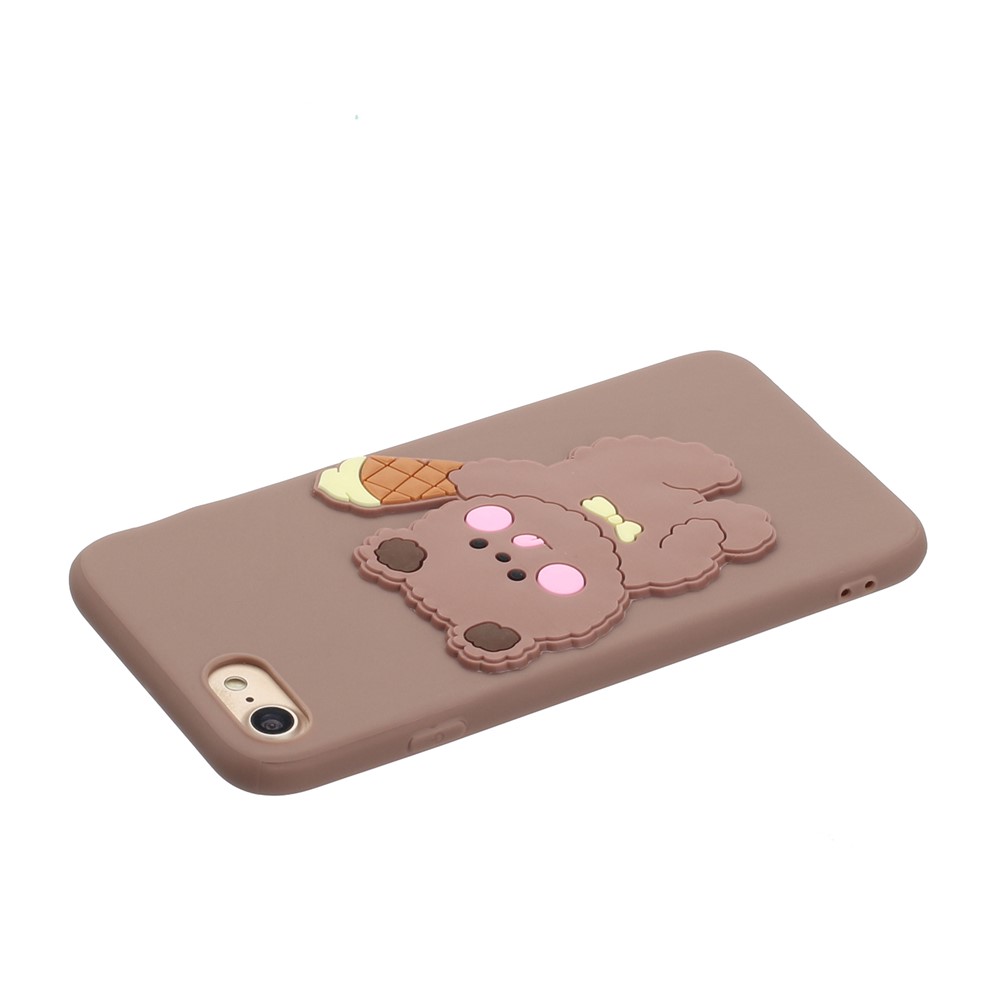 Animal Doll Coated TPU Phone Case for iPhone 7/8/SE (2020) - Bear-3