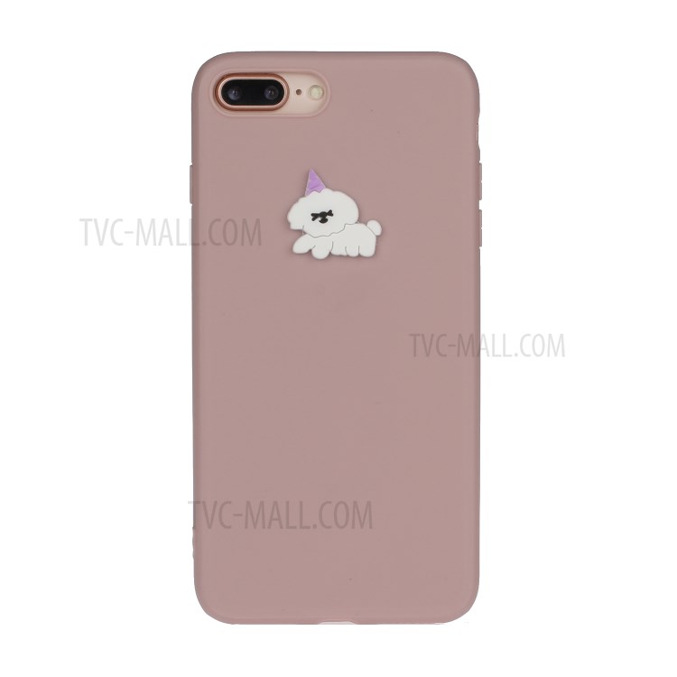 Animal Logo Decor TPU Phone Case Cover for Apple iPhone 7 Plus/8 Plus 5.5 inch - Dog-1