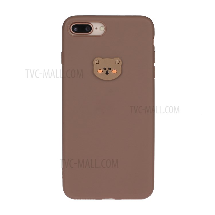 Animal Logo Decor TPU Phone Case Cover for Apple iPhone 7 Plus/8 Plus 5.5 inch - Bear Head-1