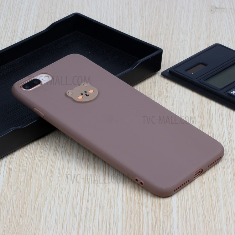 Animal Logo Decor TPU Phone Case Cover for Apple iPhone 7 Plus/8 Plus 5.5 inch - Bear Head-5