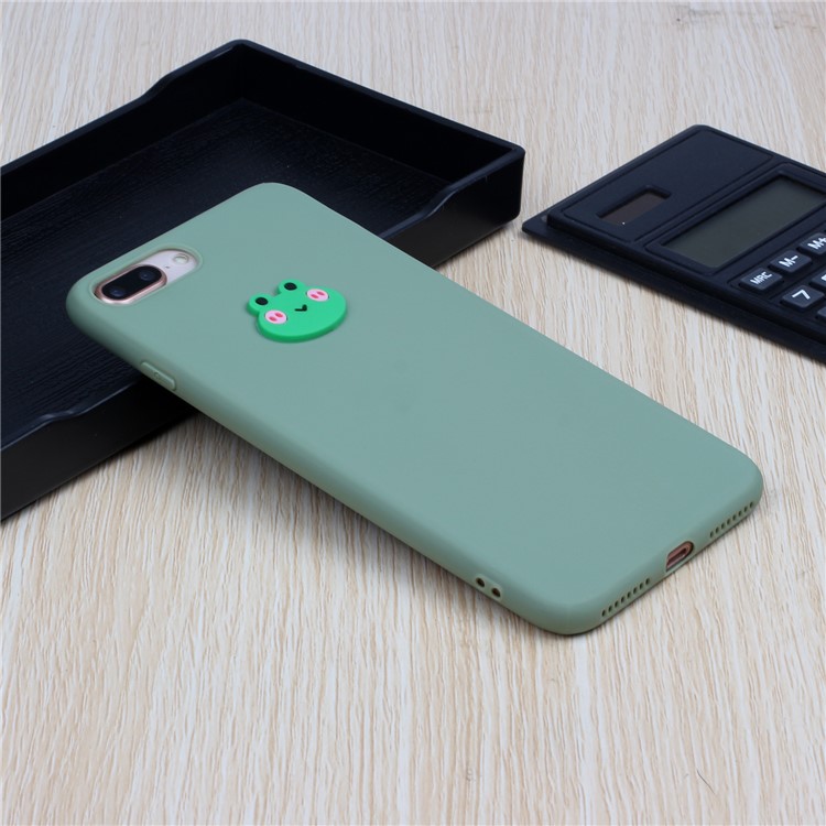 Animal Logo Decor TPU Phone Case Cover for Apple iPhone 7 Plus/8 Plus 5.5 inch - Frog-5