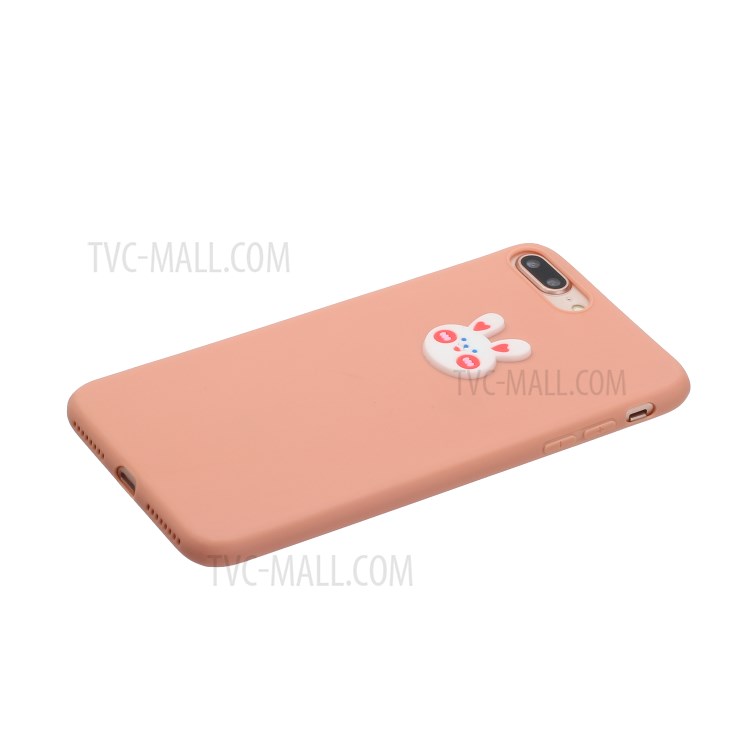 Animal Logo Decor TPU Phone Case Cover for Apple iPhone 7 Plus/8 Plus 5.5 inch - Rabbit Head-2