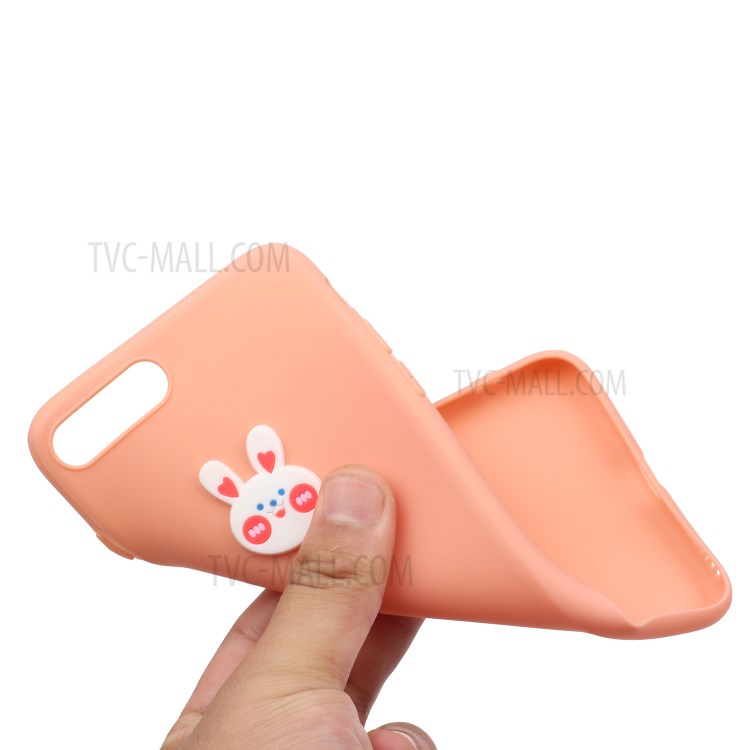 Animal Logo Decor TPU Phone Case Cover for Apple iPhone 7 Plus/8 Plus 5.5 inch - Rabbit Head-4