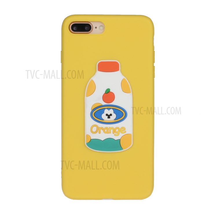 Animal Logo Decor TPU Phone Case Cover for Apple iPhone 7 Plus/8 Plus 5.5 inch - Bottle-1