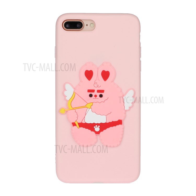 Animal Logo Decor TPU Phone Case Cover for Apple iPhone 7 Plus/8 Plus 5.5 inch - Cupid-1