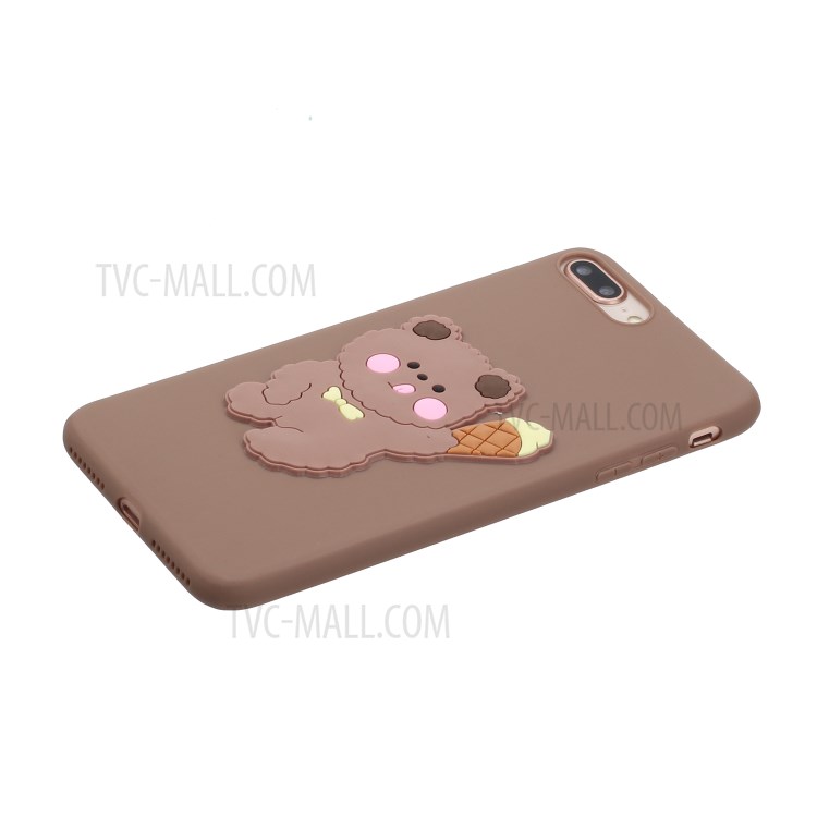 Animal Logo Decor TPU Phone Case Cover for Apple iPhone 7 Plus/8 Plus 5.5 inch - Bear-2