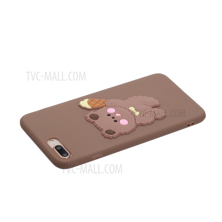 Animal Logo Decor TPU Phone Case Cover for Apple iPhone 7 Plus/8 Plus 5.5 inch - Bear-3