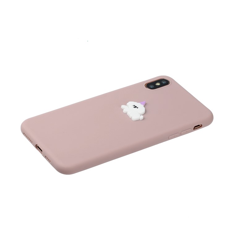 Capa de Telefone TPU Revestida Com Boneca de Animais Para Apple Iphone XS/X 5,8 Polegadas - Cão