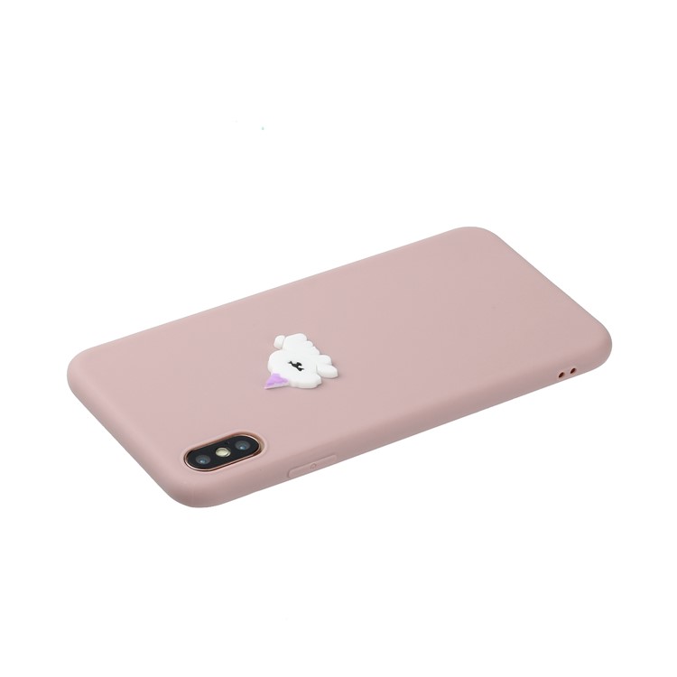 Capa de Telefone TPU Revestida Com Boneca de Animais Para Apple Iphone XS/X 5,8 Polegadas - Cão