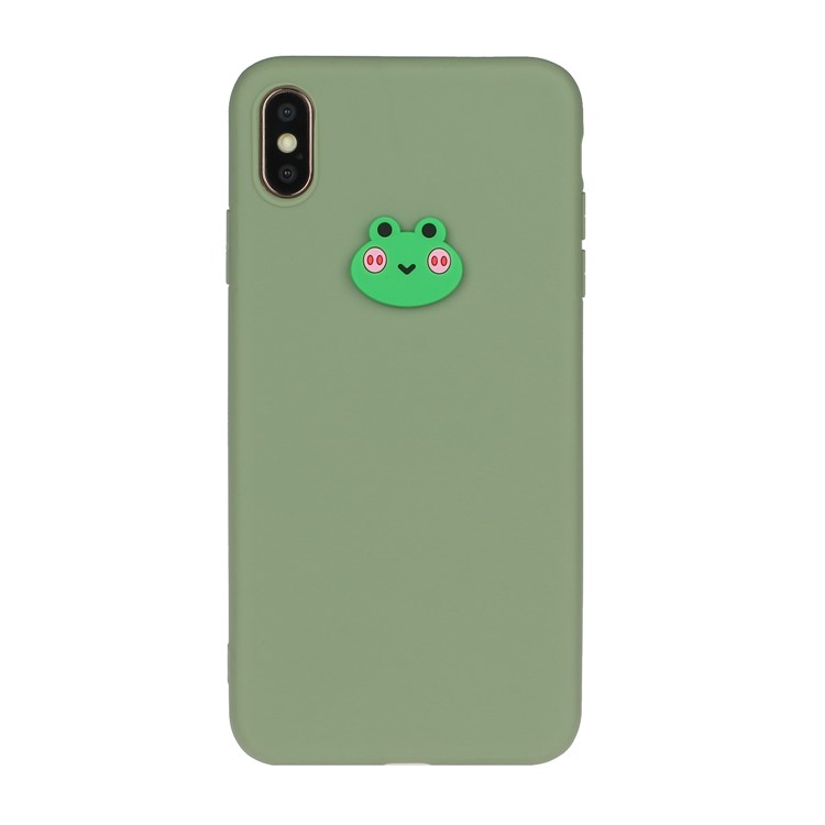 Animal Doll Coated TPU Phone Case for Apple iPhone XS/X 5.8 inch - Frog-1