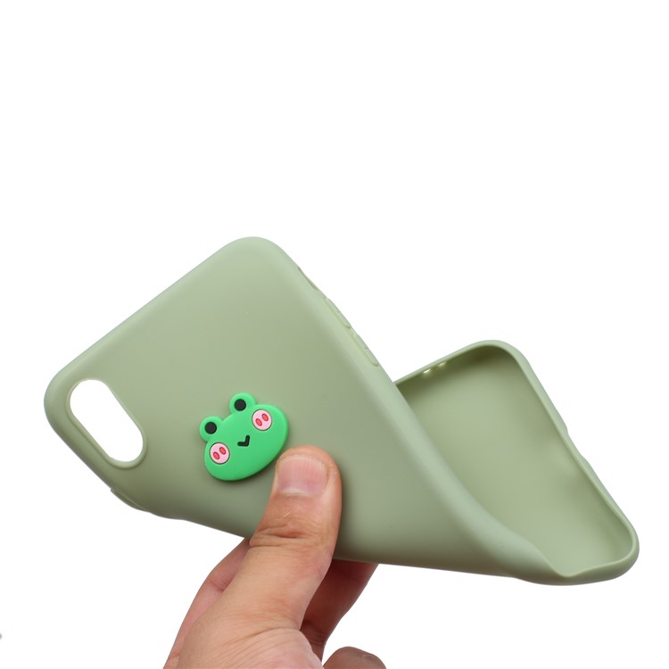 Animal Doll Coated TPU Phone Case for Apple iPhone XS/X 5.8 inch - Frog-4