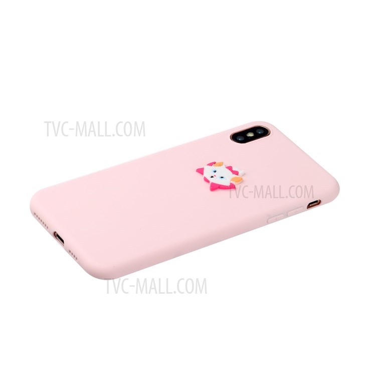 Animal Doll Coated TPU Phone Case for Apple iPhone XS/X 5.8 inch - Fox-2