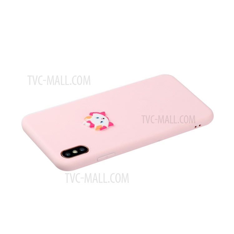 Animal Doll Coated TPU Phone Case for Apple iPhone XS/X 5.8 inch - Fox-3