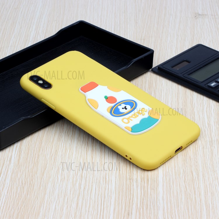 Animal Doll Coated TPU Phone Case for Apple iPhone XS/X 5.8 inch - Bottle-5