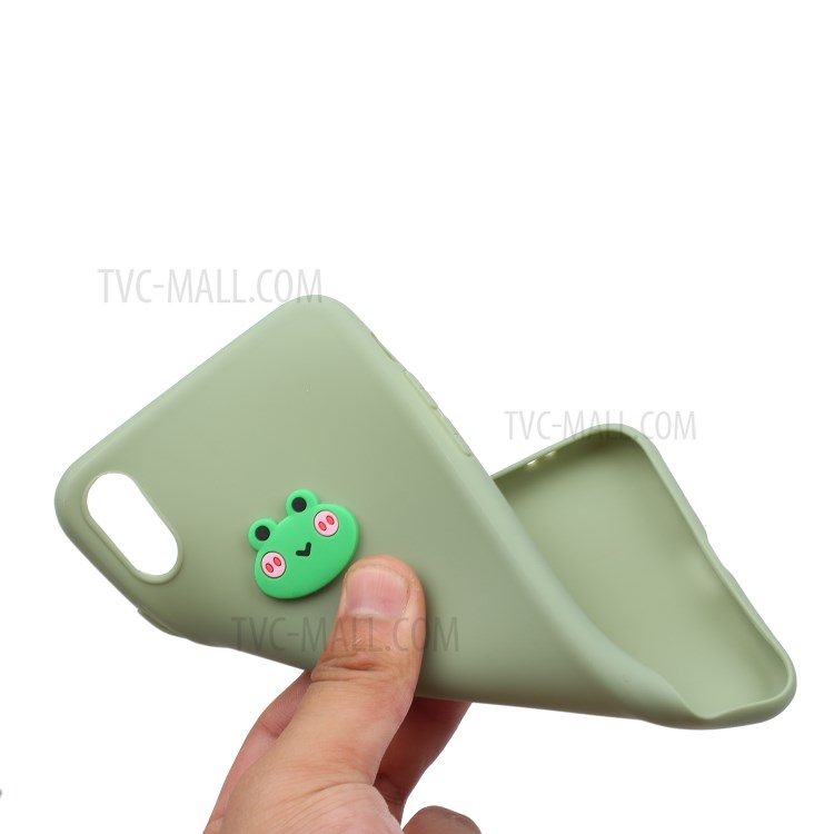 Animal Logo Decor TPU Stylish Cover for iPhone XS Max 6.5 inch - Frog-4