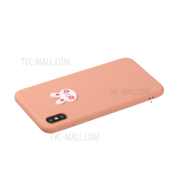 Animal Logo Decor TPU Stylish Cover for iPhone XS Max 6.5 inch - Rabbit Head-3