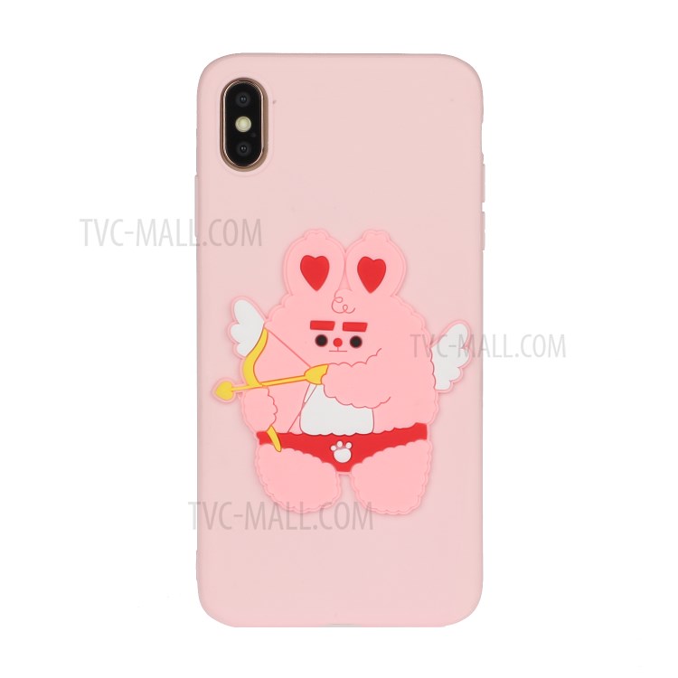 Animal Logo Decor TPU Stylish Cover for iPhone XS Max 6.5 inch - Cupid-1