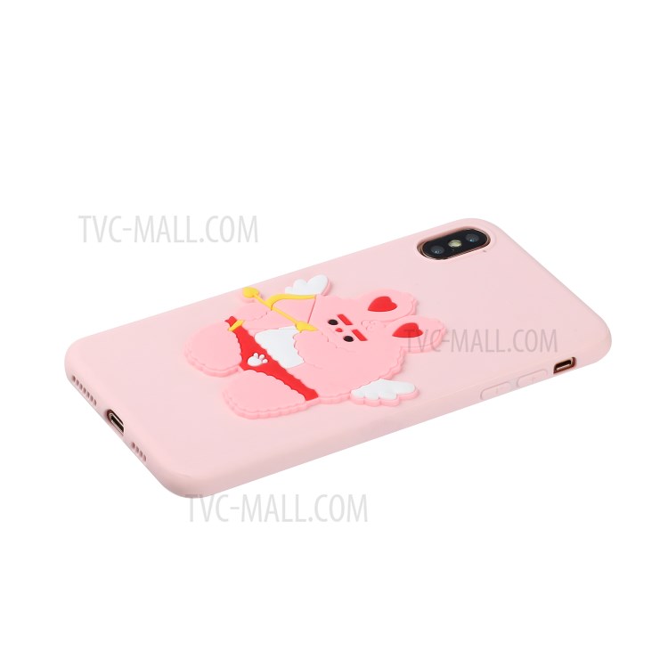 Animal Logo Decor TPU Stylish Cover for iPhone XS Max 6.5 inch - Cupid-2