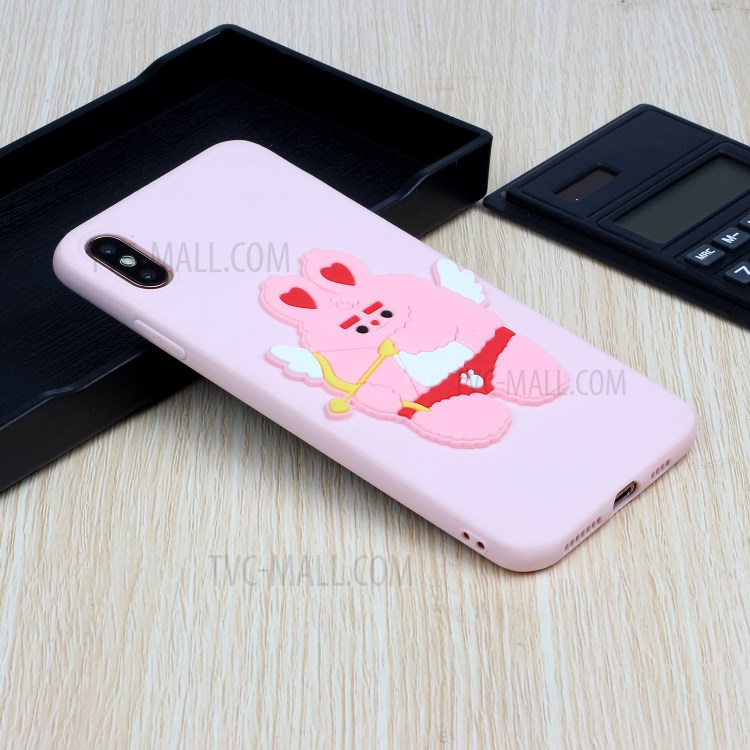 Animal Logo Decor TPU Stylish Cover for iPhone XS Max 6.5 inch - Cupid-5
