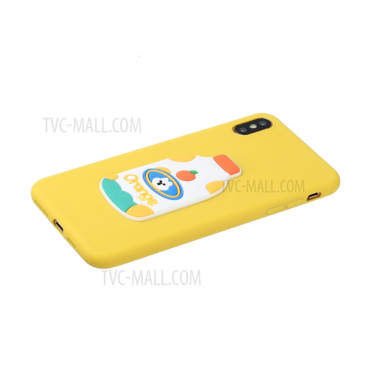 Animal Logo Decor TPU Stylish Cover for iPhone XS Max 6.5 inch - Bottle-2