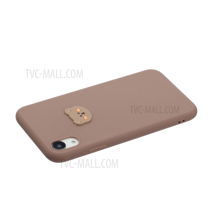 Animal Logo Decor TPU Phone Case Cover for Apple iPhone XR 6.1 inch - Bear Head-3