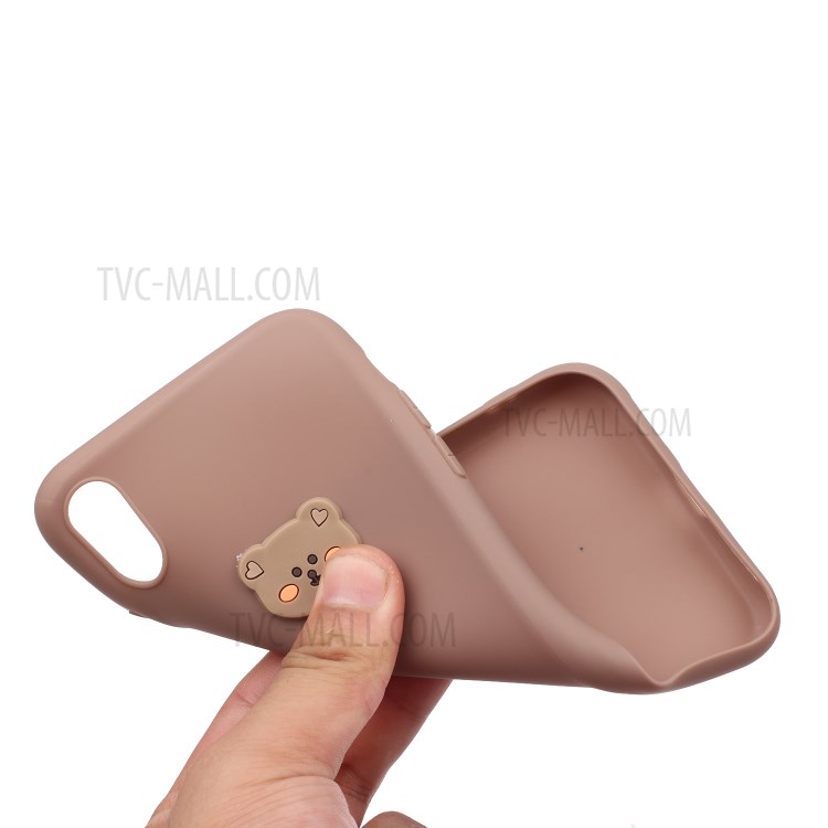 Animal Logo Decor TPU Phone Case Cover for Apple iPhone XR 6.1 inch - Bear Head-4