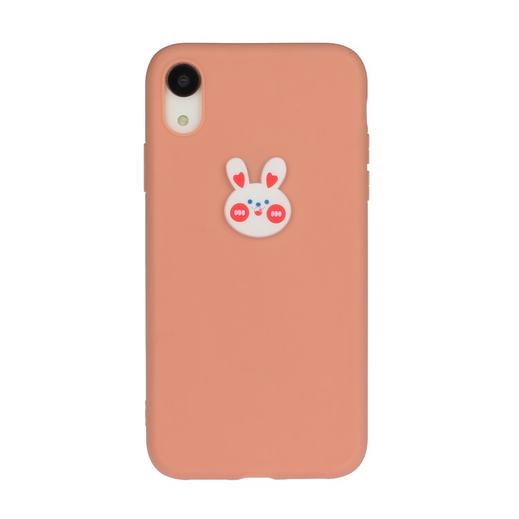 Animal Logo Decor TPU Phone Case Cover for Apple iPhone XR 6.1 inch - Rabbit Head-1