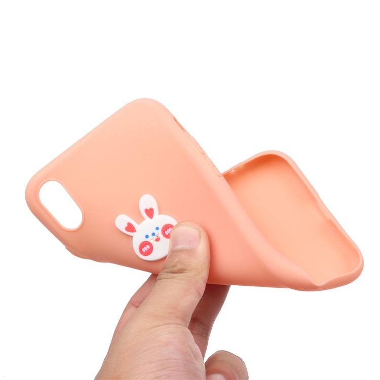 Animal Logo Decor TPU Phone Case Cover for Apple iPhone XR 6.1 inch - Rabbit Head-4
