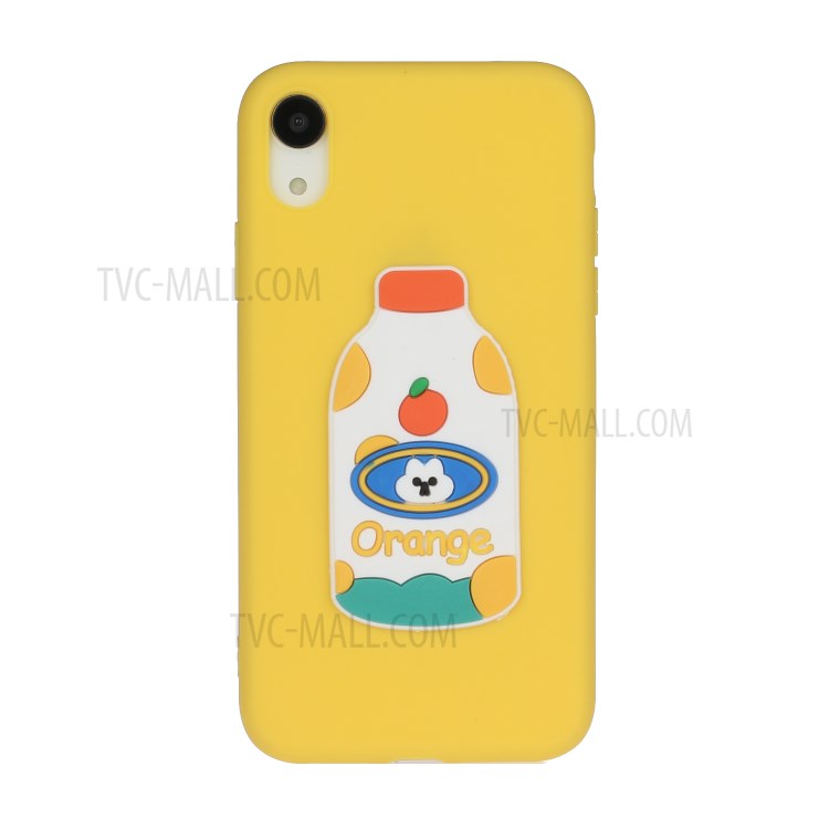 Animal Logo Decor TPU Phone Case Cover for Apple iPhone XR 6.1 inch - Bottle-1