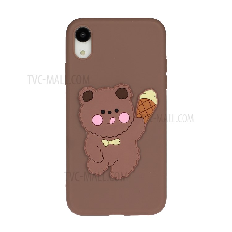 Animal Logo Decor TPU Phone Case Cover for Apple iPhone XR 6.1 inch - Bear-1
