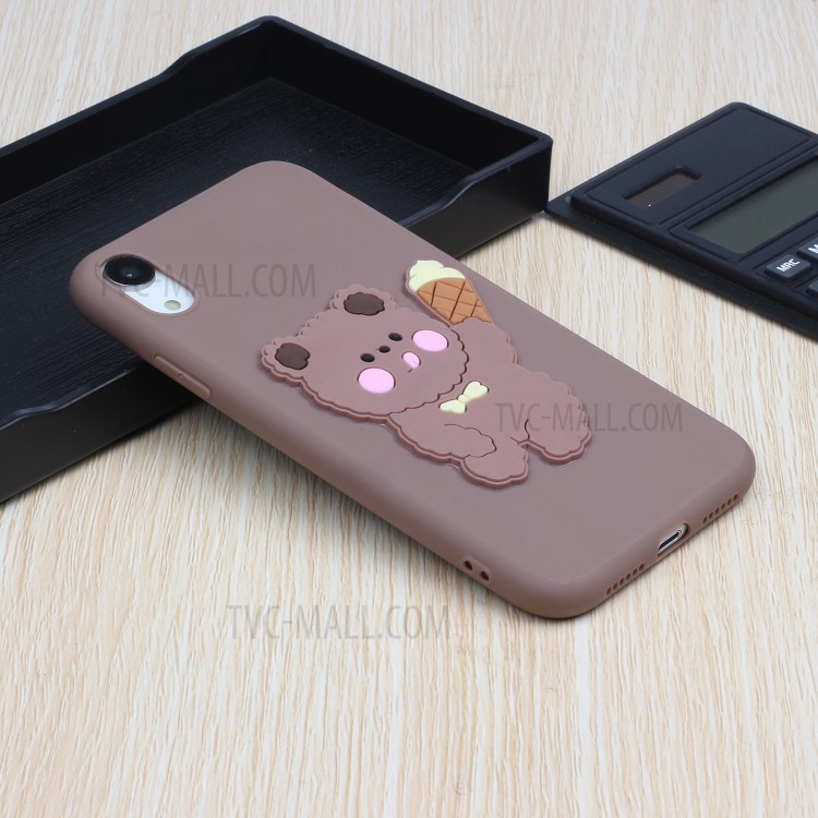 Coperchio Della Custodia Del Telefono TPU Per Decori Del Logo Animale Per Apple Iphone XR 6,1 Pollici - Orso-5