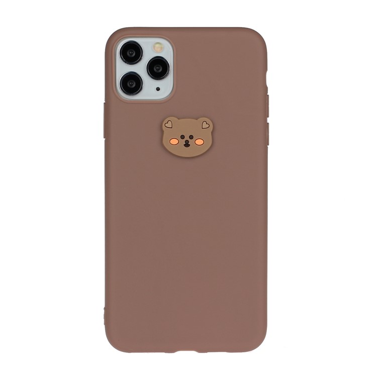 Animal Logo Decor TPU Phone Cover for Apple iPhone 11 Pro 5.8 inch - Bear Head-1