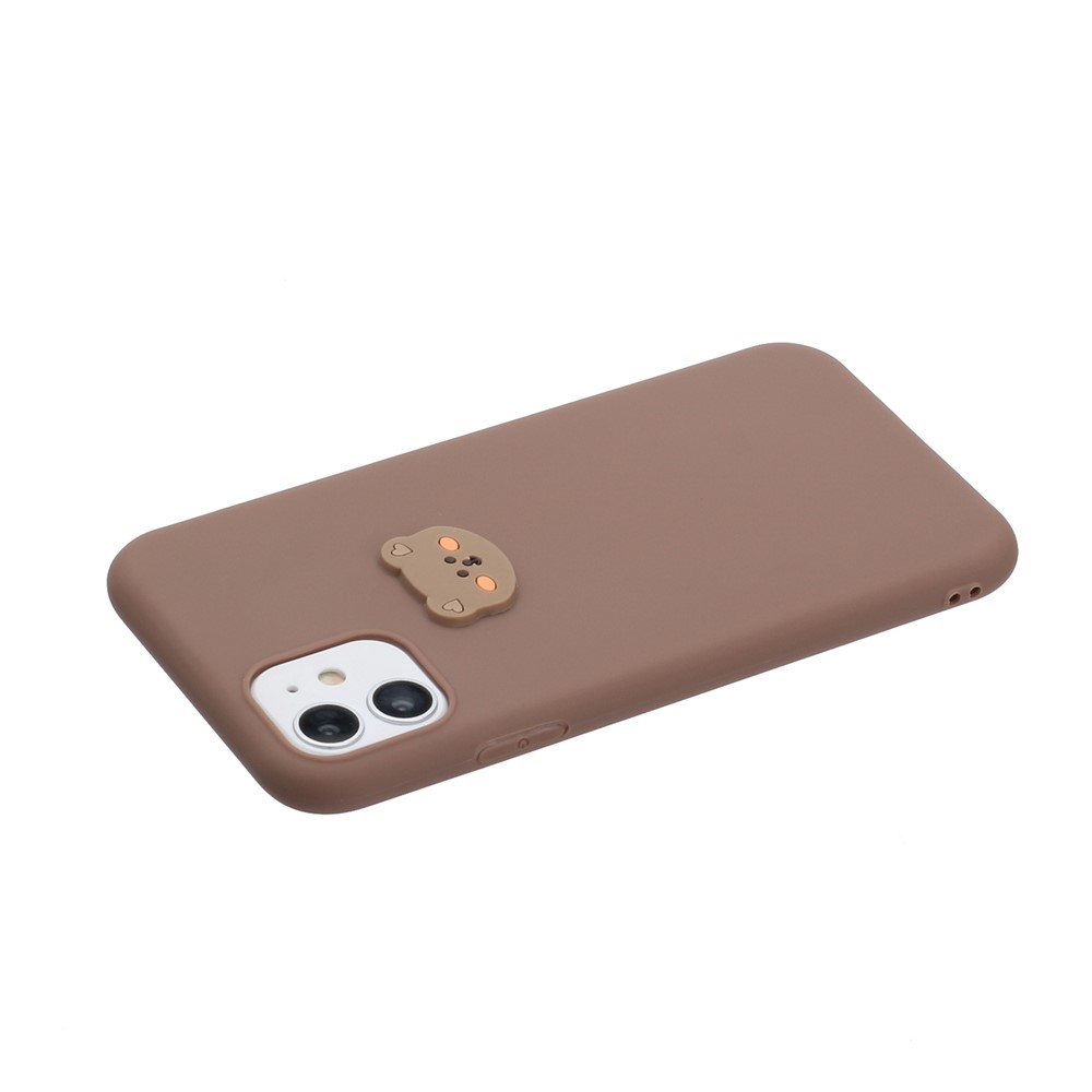 Animal Logo Decor TPU Phone Case Shell for Apple iPhone 11 6.1 inch - Bear Head-3