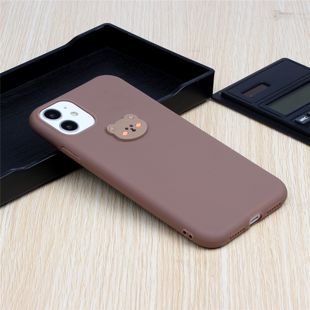Animal Logo Decor TPU Phone Case Shell for Apple iPhone 11 6.1 inch - Bear Head-5
