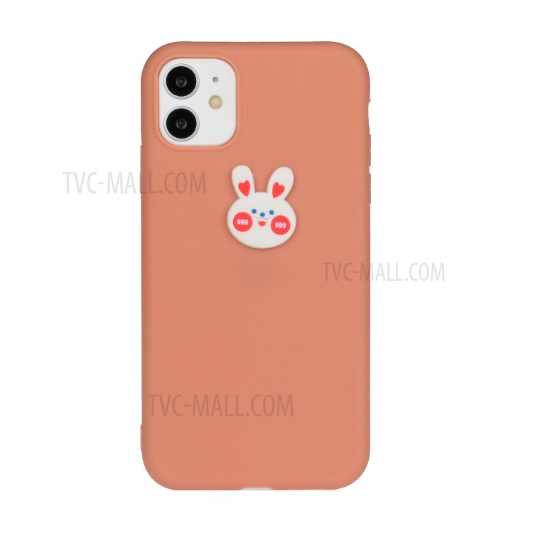 Animal Logo Decor TPU Phone Case Shell for Apple iPhone 11 6.1 inch - Rabbit Head-1