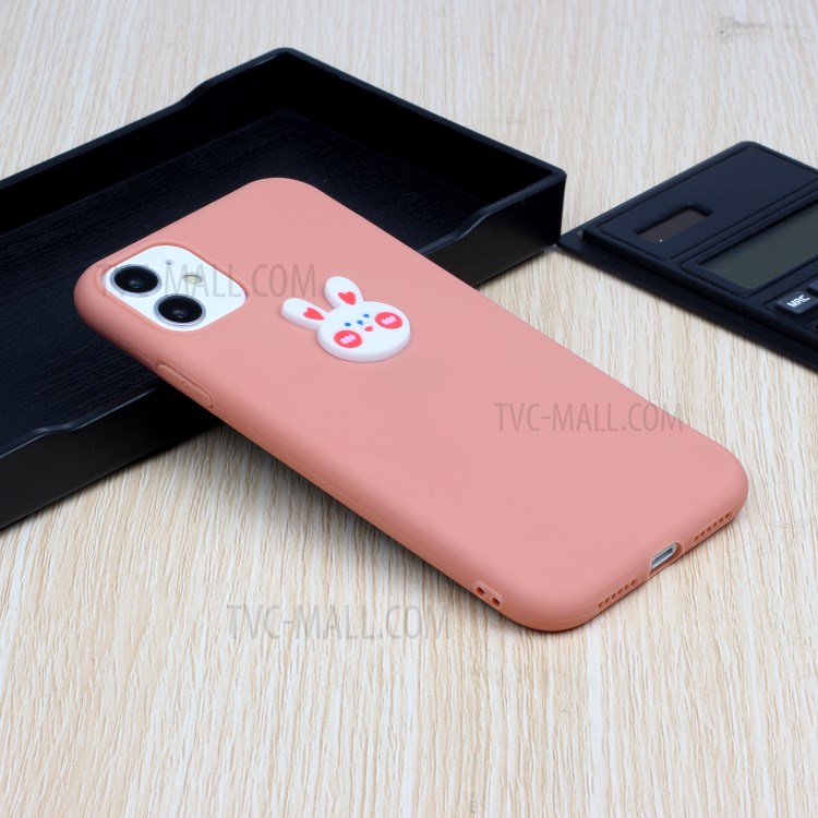Animal Logo Decor TPU Phone Case Shell for Apple iPhone 11 6.1 inch - Rabbit Head-5